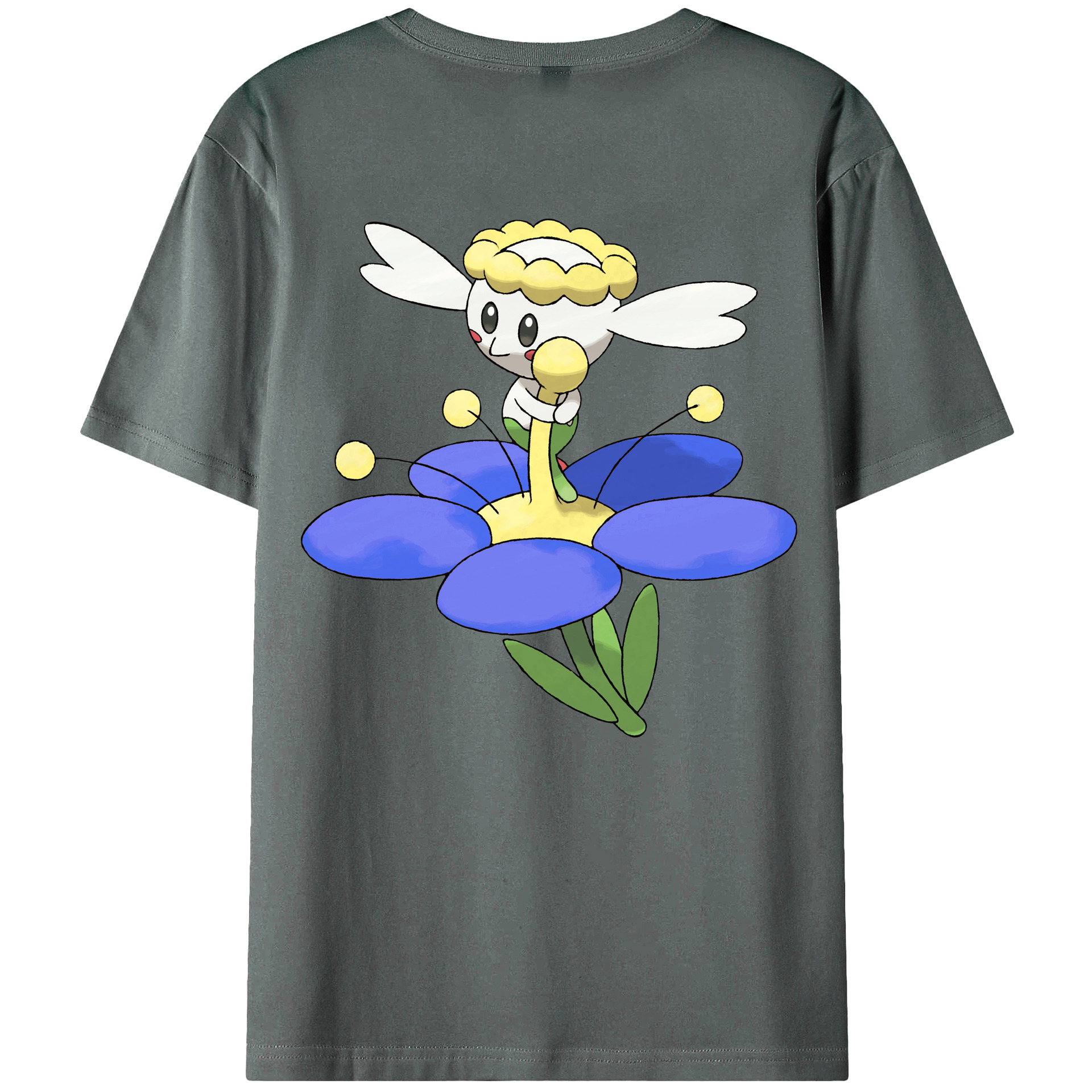 （画像用） ポケットモンスター Pokémon 綿100％ メンズ半袖Tシャツ（バックプリント） 通気性